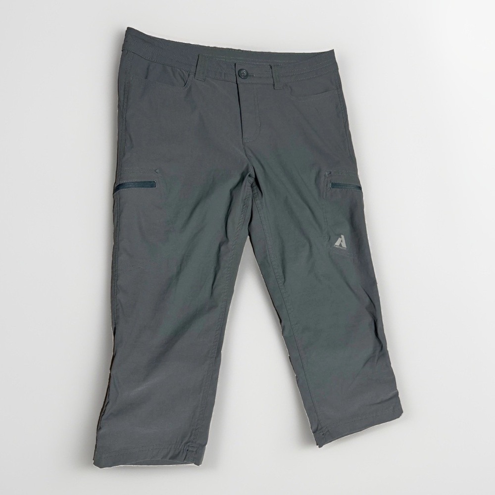 Eddie Bauer First Ascent Capri Pants Women's 6 Gray Hiking Outdoor